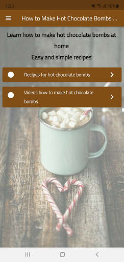 Run android online APK Hot Chocolate Bombs Recipes from MyAndroid or emulate Hot Chocolate Bombs Recipes using MyAndroid
