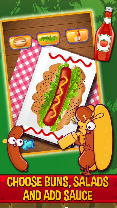 Emulate iPhone app Hotdog Maker- Free fast food games for kids,girls & boys using MyAndroid