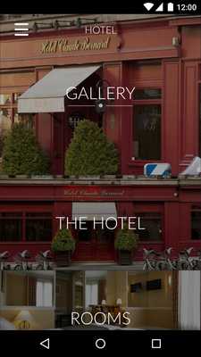 Emulate Android APK Hotel Claude Bernard