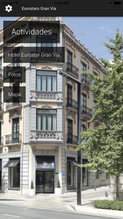 Emulate iPhone app Hotel Eurostars Gran Vía using MyAndroid