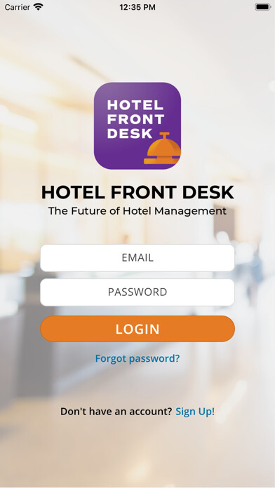 Emulate iPhone app Hotel Front Desk using MyAndroid