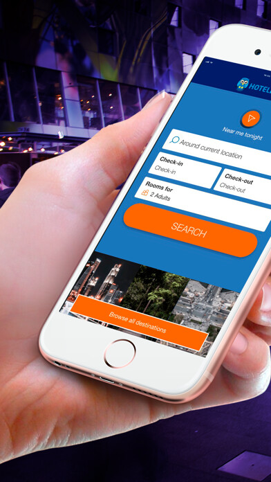 Emulate iPhone app Hotelhunter - hotels nearby using MyAndroid