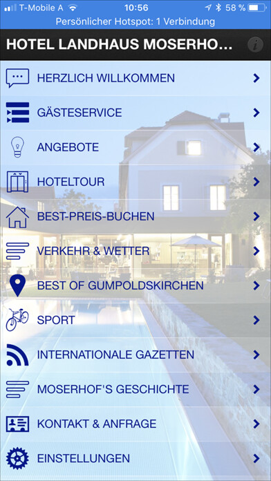 Emulate iPhone app HOTEL LANDHAUS MOSERHOF**** using MyAndroid Emulate iPhone app HOTEL LANDHAUS MOSERHOF**** using MyAndroid