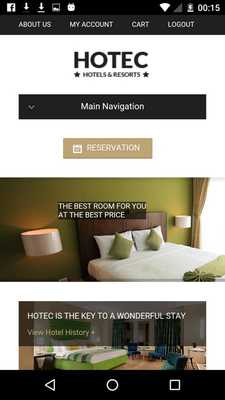 Emulate Android APK Hotel  Resorts Demo