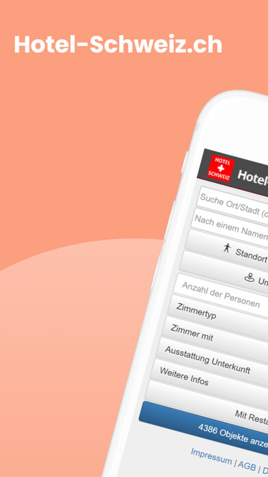 Emulate iPhone app Hotel-Schweiz.ch - Hotel Suche using MyAndroid