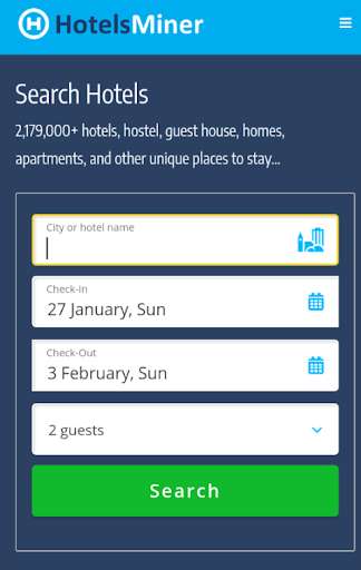 Run android online APK HotelsMiner from MyAndroid or emulate HotelsMiner using MyAndroid