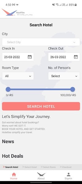 Run android online APK Hotelties from MyAndroid or emulate Hotelties using MyAndroid
