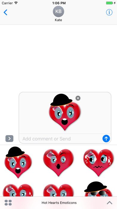 Emulate iPhone app Hot Hearts Emoticons using MyAndroid Emulate iPhone app Hot Hearts Emoticons using MyAndroid