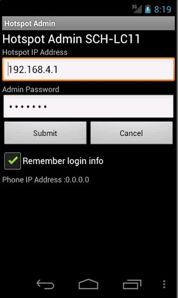 Run android online APK Hotspot Admin SCH-LC11 from MyAndroid or emulate Hotspot Admin SCH-LC11 using MyAndroid