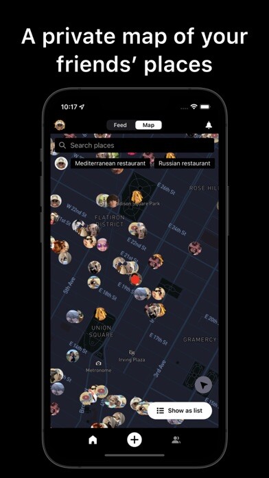 Emulate iPhone app Hotspot: save places w friends using MyAndroid