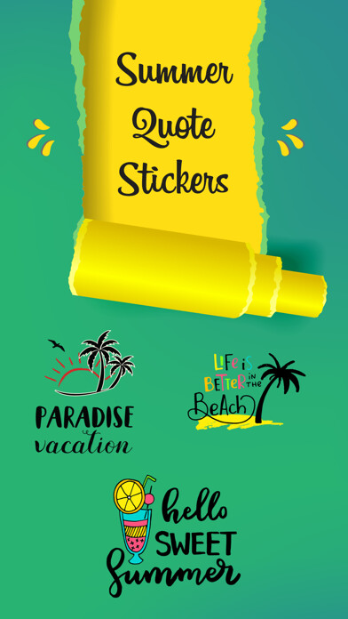Emulate iPhone app Hot Summer Quote Stickers using MyAndroid