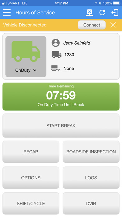 Emulate iPhone app Hours of Service ELD using MyAndroid Emulate iPhone app Hours of Service ELD using MyAndroid