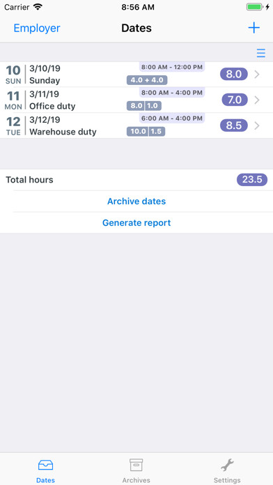 Emulate iPhone app HourTracker using MyAndroid Emulate iPhone app HourTracker using MyAndroid