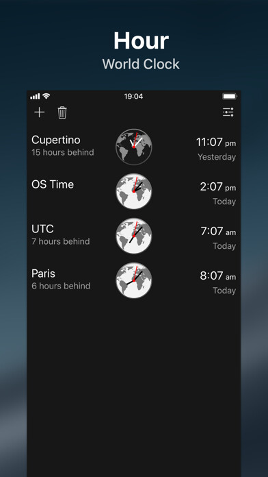 Emulate iPhone app Hour - World Clock by seense using MyAndroid Emulate iPhone app Hour - World Clock by seense using MyAndroid