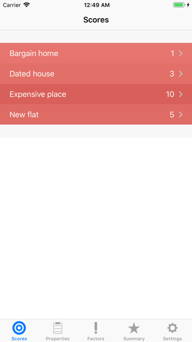 Emulate iPhone app House Comparer using MyAndroid