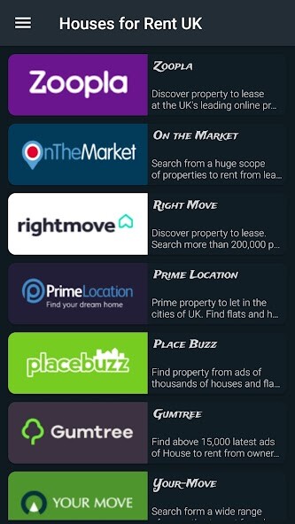 Run android online APK Houses for Rent - UK from MyAndroid or emulate Houses for Rent - UK using MyAndroid