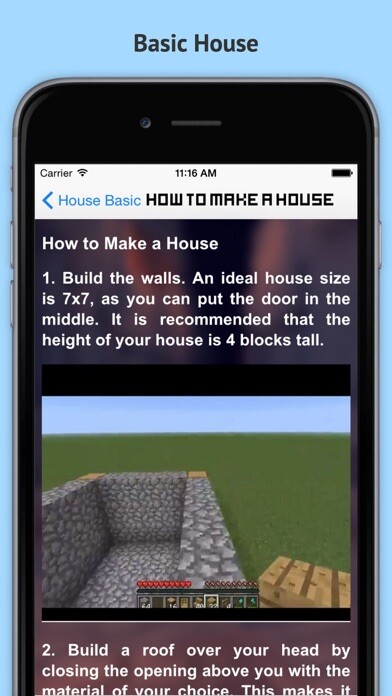 Emulate iPhone app House tips and ideas guide for Minecraft - Step by step build your home using MyAndroid Emulate iPhone app House tips and ideas guide for Minecraft - Step by step build your home using MyAndroid