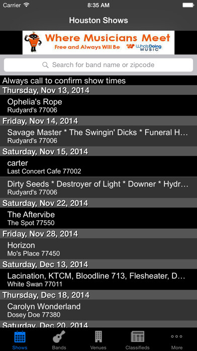 Emulate iPhone app HoustonBands using MyAndroid Emulate iPhone app HoustonBands using MyAndroid