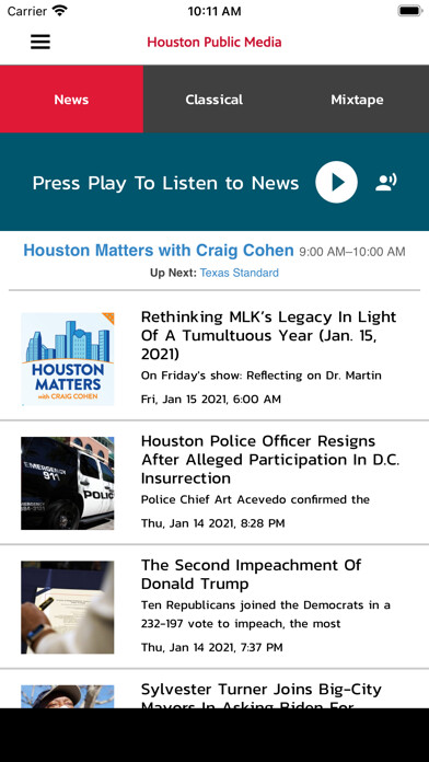 Emulate iPhone app Houston Public Media using MyAndroid Emulate iPhone app Houston Public Media using MyAndroid