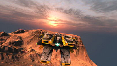Emulate iPhone app Hover Racing 3D - Adrenaline Space Hovercraft Dirt Drone Simulator using MyAndroid