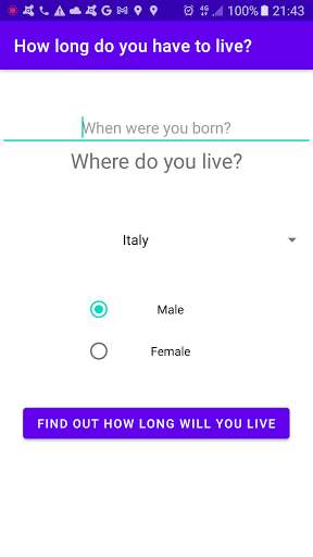 Run android online APK How long do you have to live? from MyAndroid or emulate How long do you have to live? using MyAndroid