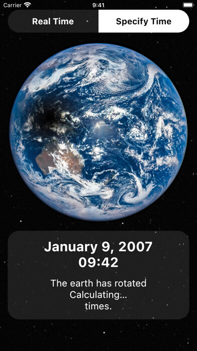Emulate iPhone app How Many Did The Earth Rotate? using MyAndroid Emulate iPhone app How Many Did The Earth Rotate? using MyAndroid
