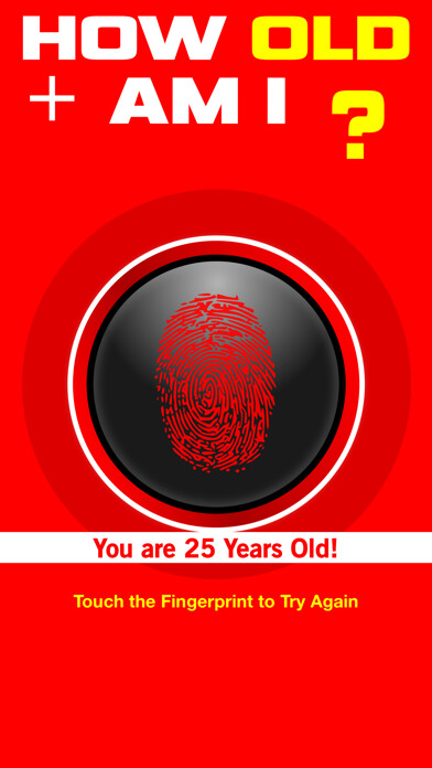 Emulate iPhone app How Old Am I - Age Guess Booth Fingerprint Touch Test + HD using MyAndroid