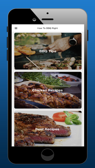 Emulate iPhone app How To BBQ Right Recipes using MyAndroid