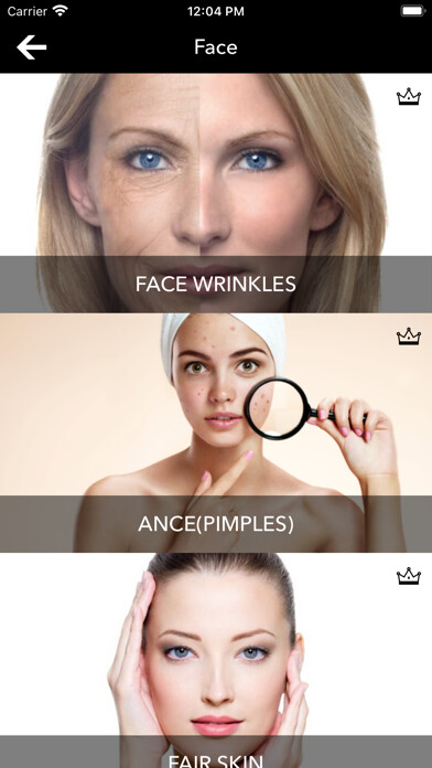 Emulate iPhone app How to care for hair face body using MyAndroid