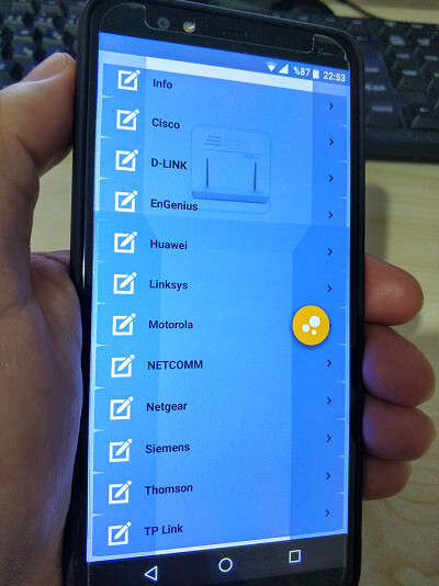 Run android online APK How to change router password from MyAndroid or emulate How to change router password using MyAndroid