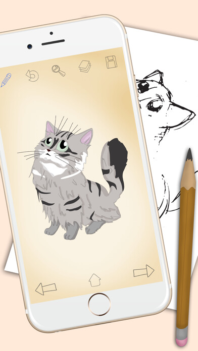 Emulate iPhone app How To Draw Cats & Kittens using MyAndroid Emulate iPhone app How To Draw Cats & Kittens using MyAndroid