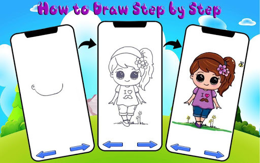 Run android online APK How to Draw Cute Girl - Step by Step from MyAndroid or emulate How to Draw Cute Girl - Step by Step using MyAndroid