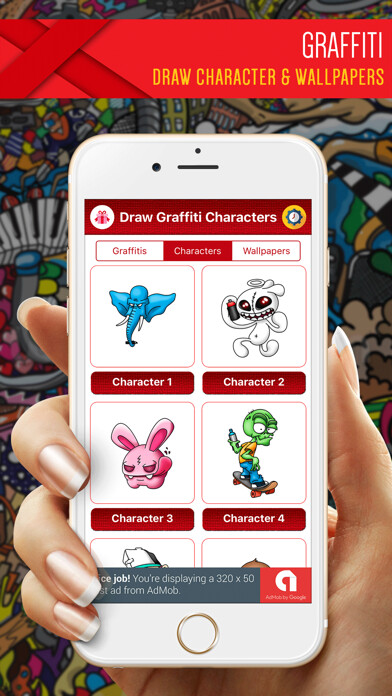 Emulate iPhone app How to Draw Graffiti 3D Art using MyAndroid