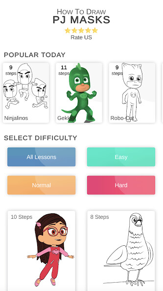 Run android online APK How to draw PJ Characters from MyAndroid or emulate How to draw PJ Characters using MyAndroid