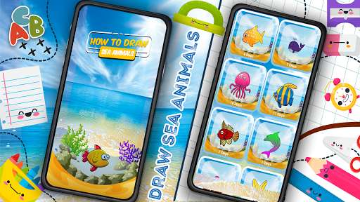 Run android online APK How to Draw Sea Animals Step by Step from MyAndroid or emulate How to Draw Sea Animals Step by Step using MyAndroid