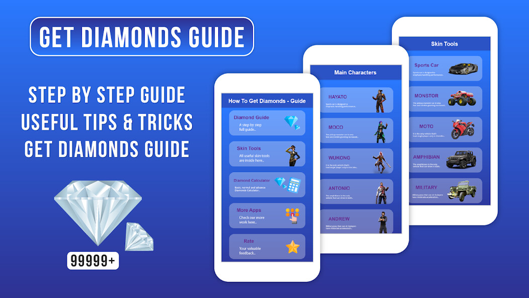 Run android online APK How to get Diamonds Guide 2022 from MyAndroid or emulate How to get Diamonds Guide 2022 using MyAndroid