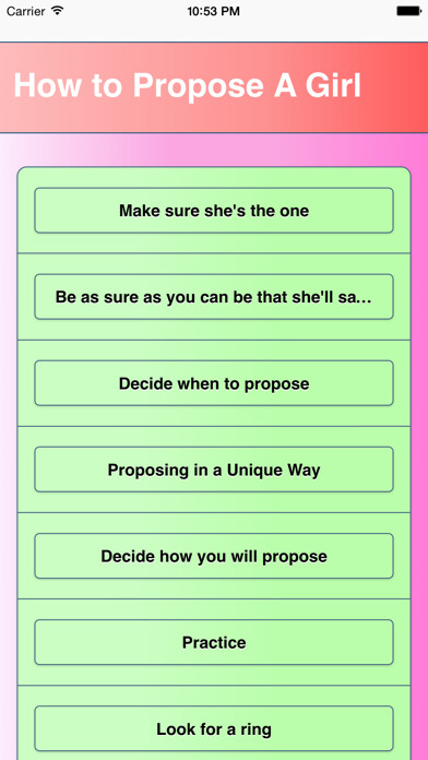 Emulate iPhone app How to Propose a Girl using MyAndroid