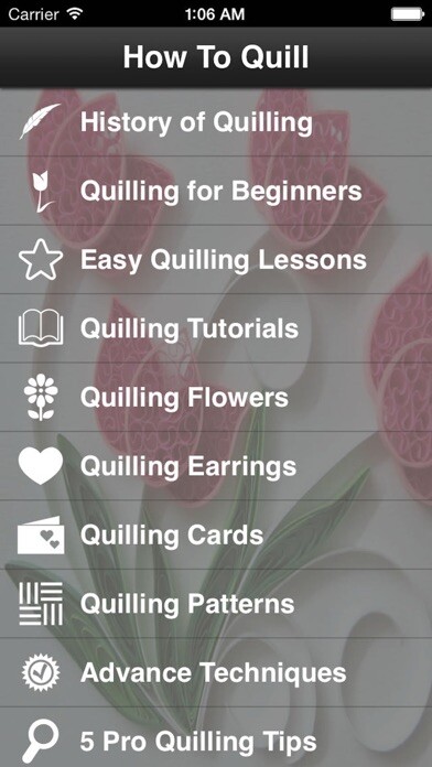 Emulate iPhone app How to Quill: Learn By Quilling Tutorials Lessons using MyAndroid