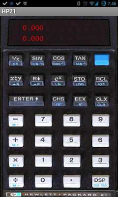 Emulate Android APK HP21 scientific RPN calculator Emulate Android APK HP21 scientific RPN calculator