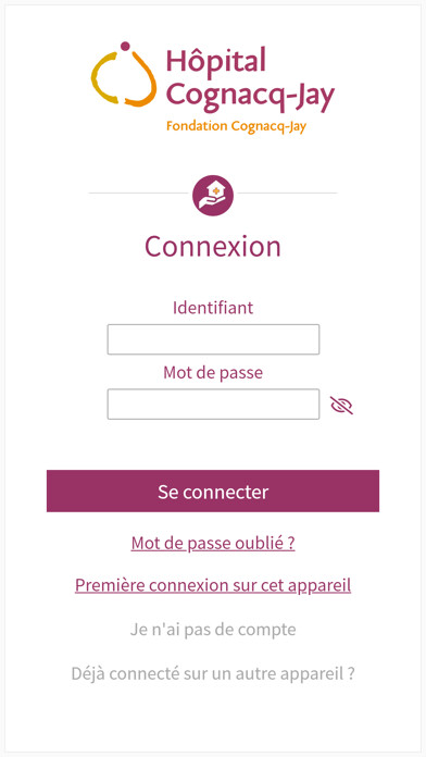 Emulate iPhone app Hpital Cognacq-Jay using MyAndroid