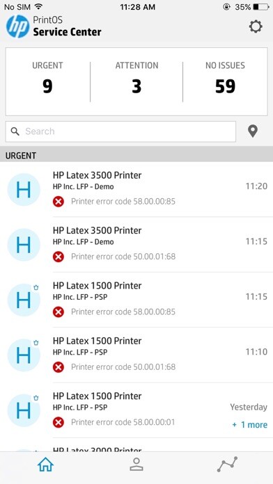 Emulate iPhone app HP PrintOS Service Center using MyAndroid
