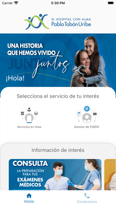 Emulate iPhone app HPTU Móvil using MyAndroid