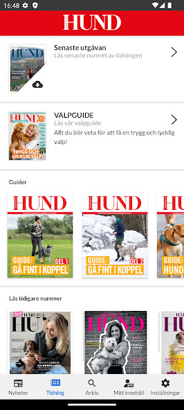 Emulate iPhone app Härliga Hund using MyAndroid