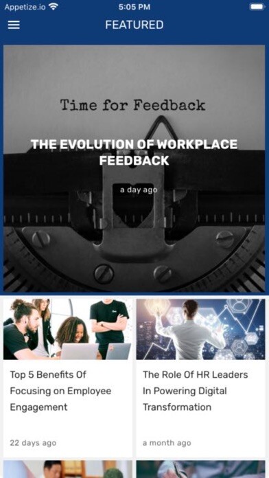 Emulate iPhone app HR Management using MyAndroid