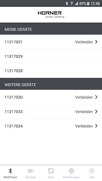 Run android online APK Hürner WeldTrace from MyAndroid or emulate Hürner WeldTrace using MyAndroid