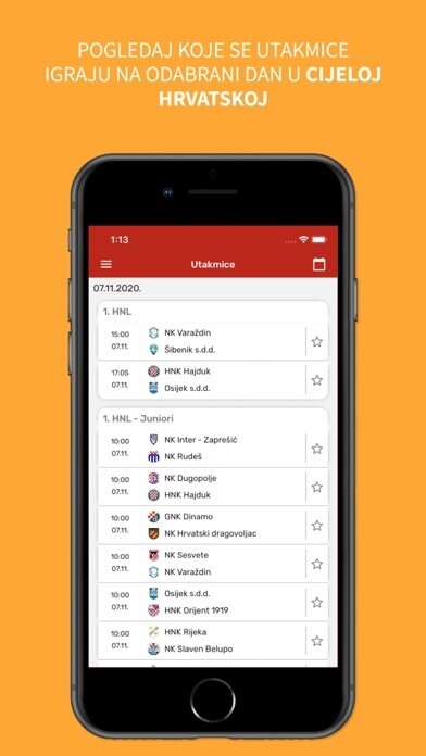 Emulate iPhone app HRnogomet using MyAndroid