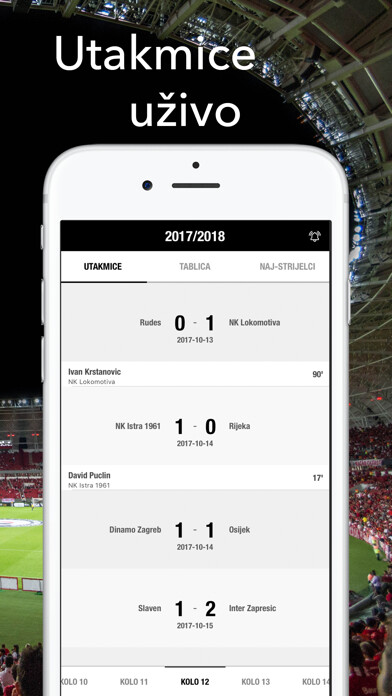 Emulate iPhone app Hrvatska uživo nogomet za HNL using MyAndroid