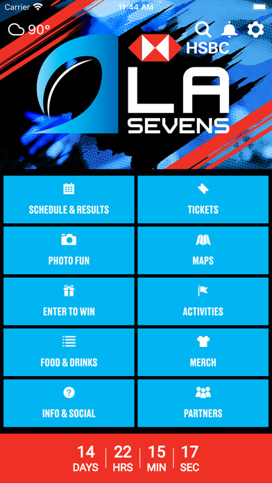 Emulate iPhone app HSBC LA Sevens using MyAndroid