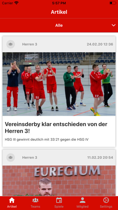 Emulate iPhone app HSG Nordhorn using MyAndroid Emulate iPhone app HSG Nordhorn using MyAndroid