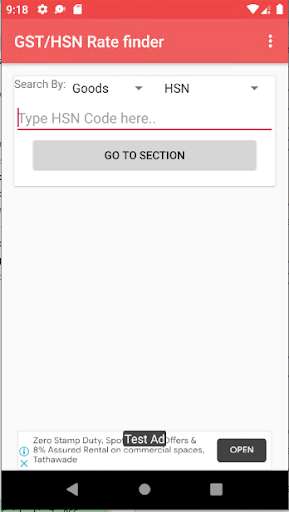 Run android online APK HSN Finder GST Calculator from MyAndroid or emulate HSN Finder GST Calculator using MyAndroid